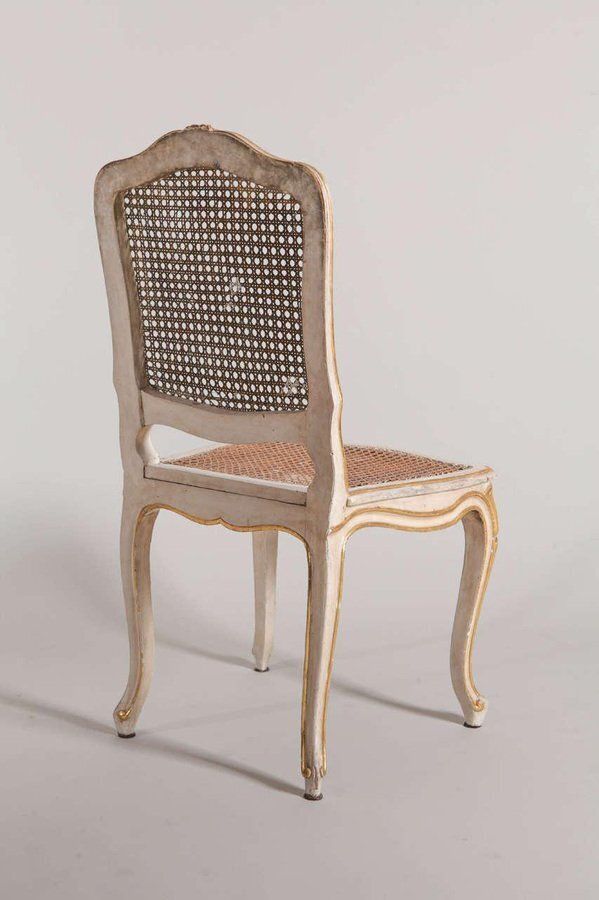 19th Century French Ivory Painted & Parcel Gilt Chairs, Set Of 6 photo 15584.0