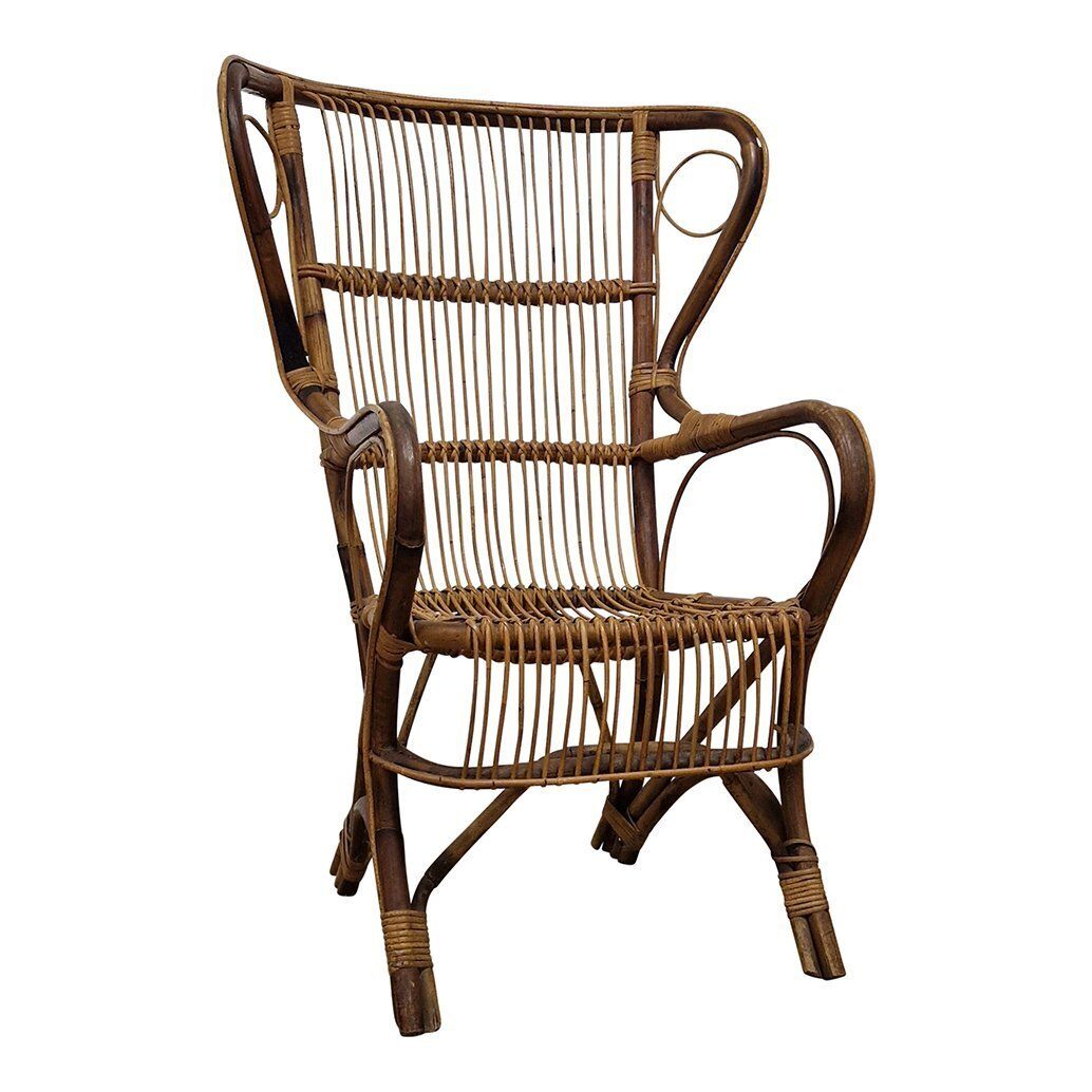 Bamboo And Rattan Armchair, 1950s photo 474.0