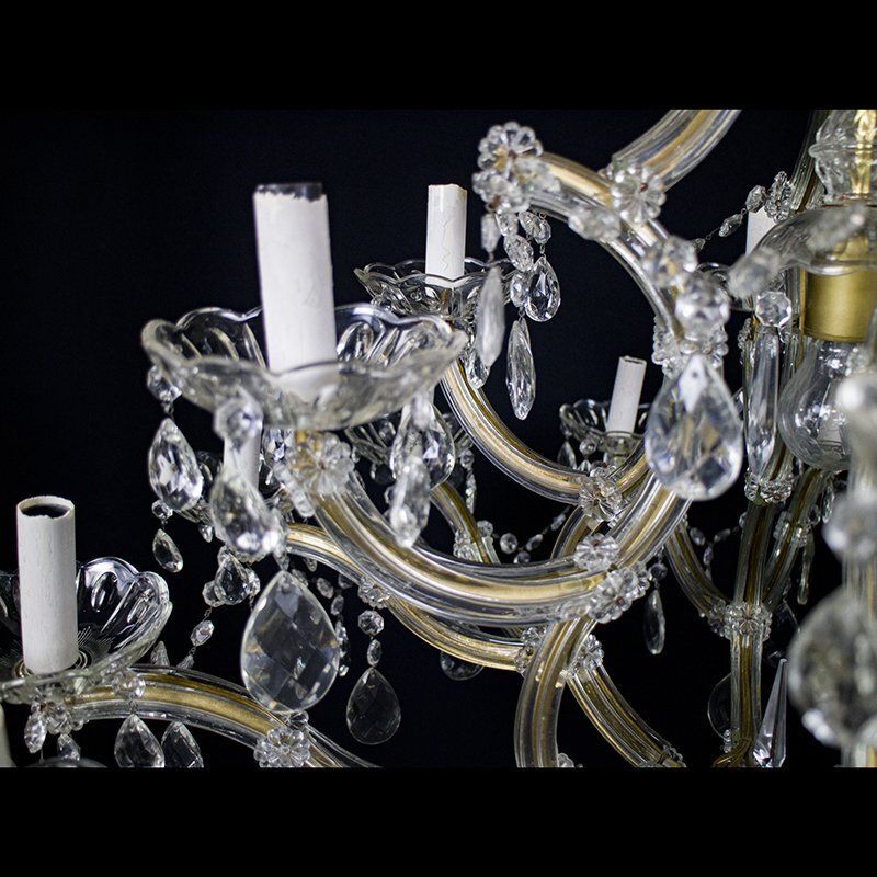 Maria Teresa Chandelier With 18 Lights In Bohemian Crystal, 1950s photo vinterior