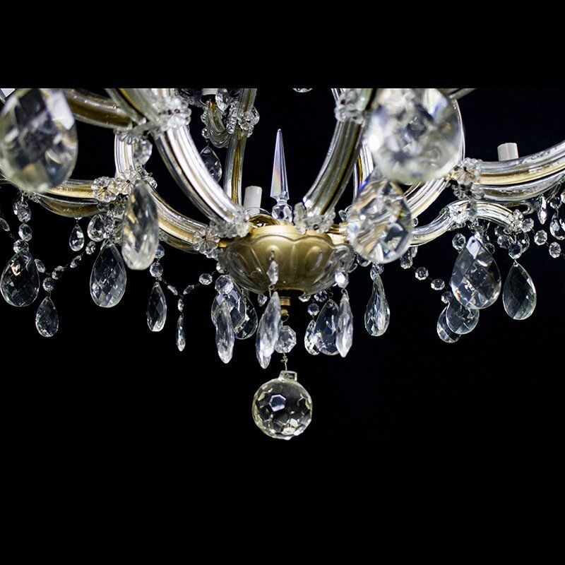 photo vinterior Maria Teresa Chandelier With 18 Lights In Bohemian Crystal, 1950s