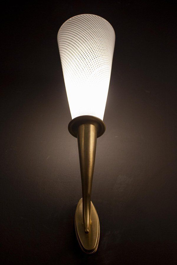 photo for sale Reticello Sconces Or Wall Lights From Venini, 1940, Set Of 2