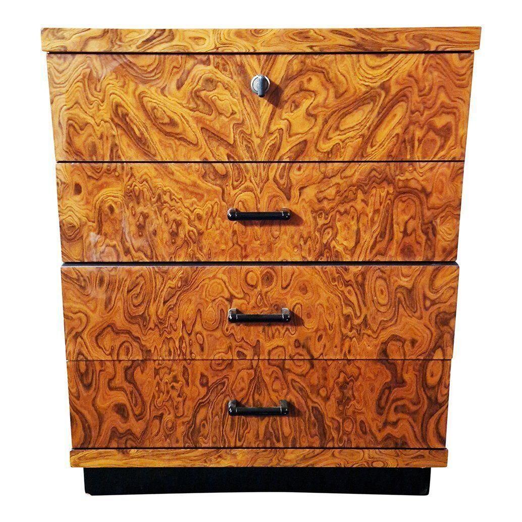 Small Chest Of Drawers In Thuja Root, 1980s