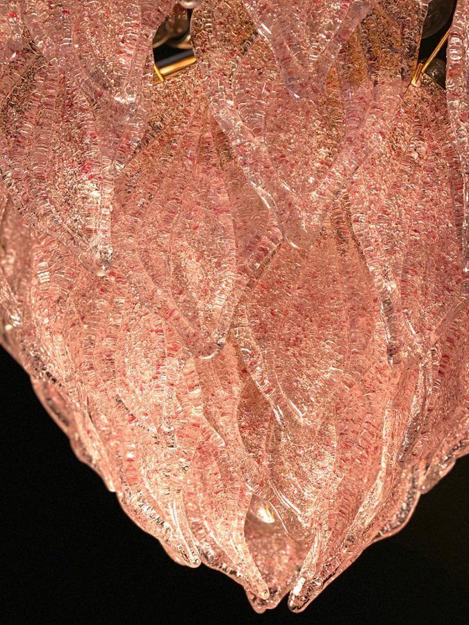 Pink Murano Glass Polar Chandelier, Italy, 1970s photo for sale