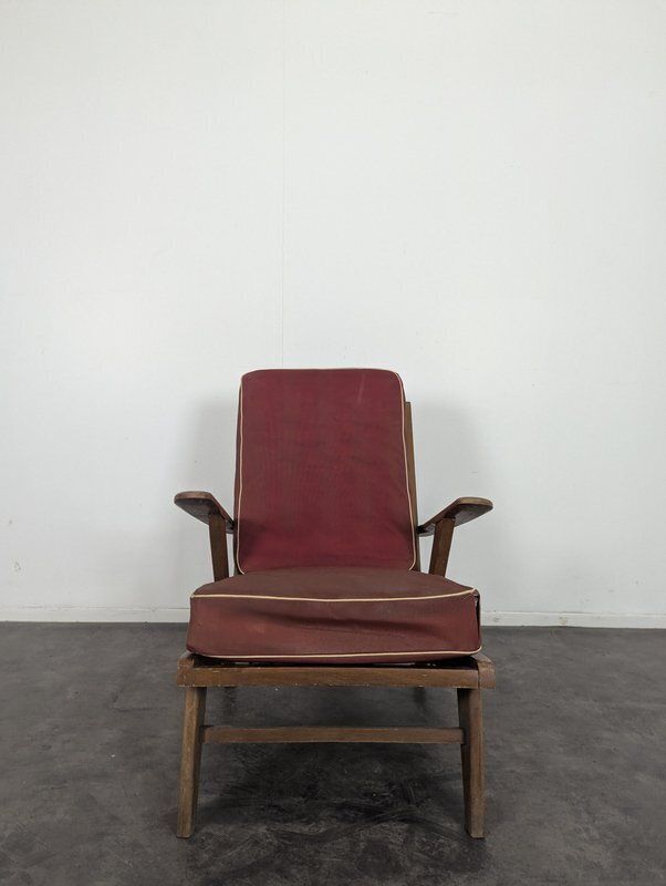 Vintage Reconstruction Armchair With Compass Legs photo furniture
