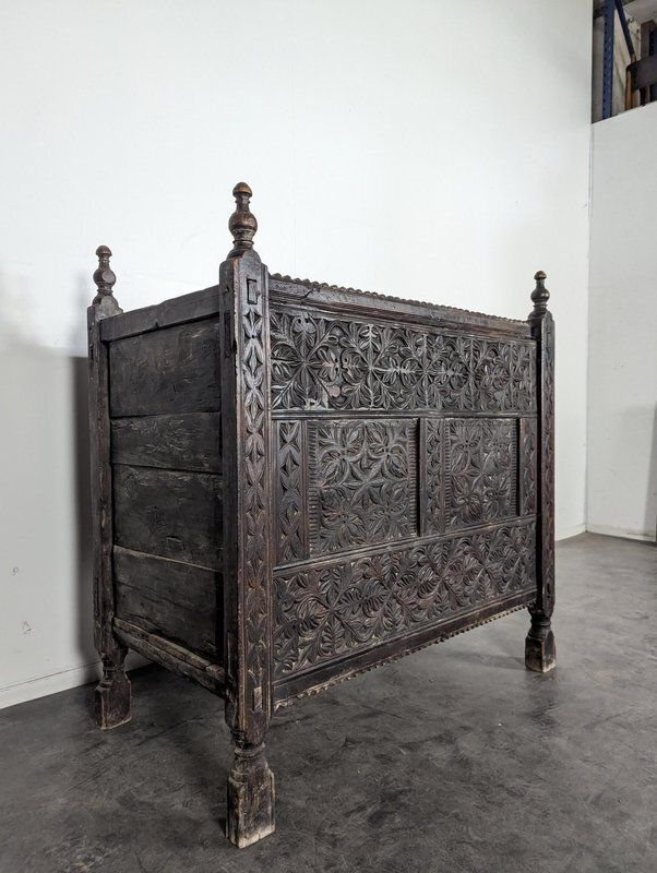 Pakistani Larch Wood Dowry Or Wedding Chest, 19th Century photo furniture