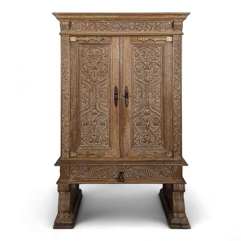 Spanish Renaissance Style Cabinet In Limed Oak