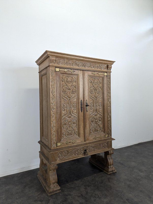 Spanish Renaissance Style Cabinet In Limed Oak photo furniture