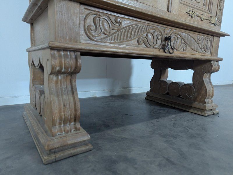 photo furniture Spanish Renaissance Style Cabinet In Limed Oak