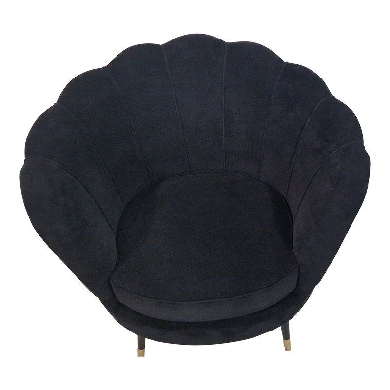 Fan Armchair In Black Fabric, 1980s photo furniture