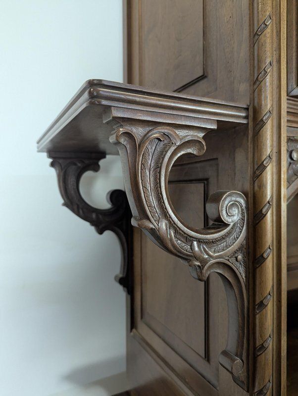 Renaissance Style Walnut Buffet By Mercier photo 897.0