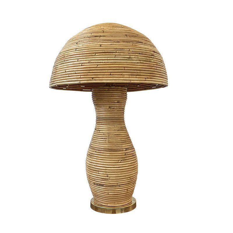 Table Lamps In Bamboo And Polished Brass, 1980s, Set Of 2 photo Lighting