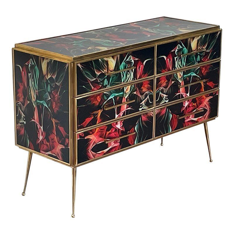 Multicolor Murano Glass Dresser, 1980s photo for sale