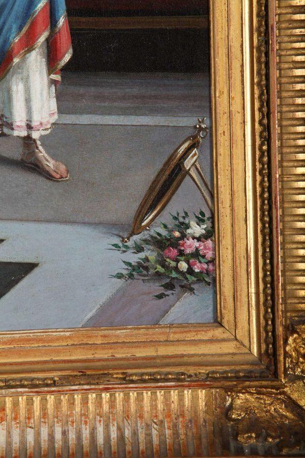 Pompeian Scene, Oil On Canvas, Egisto Sarri photo buy