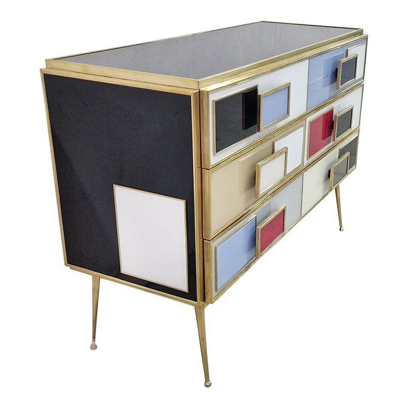 Commode With 3 Glass Drawers, 1990s photo furniture