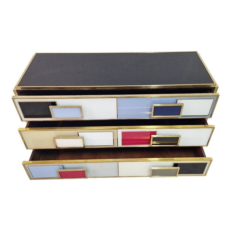 Commode With 3 Glass Drawers, 1990s photo 4919.0