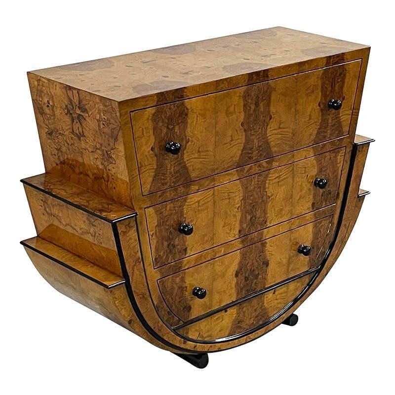 Art Deco Commode In Walnut, 1980s photo for sale