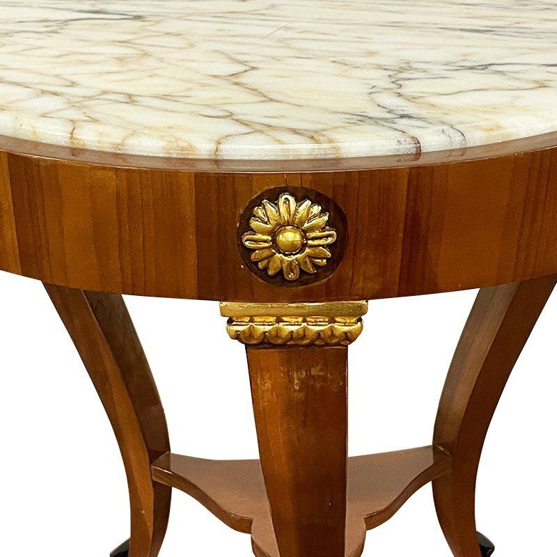 French Style Coffee Tables With Marble Tops, 1990s, Set Of 2 photo vintage
