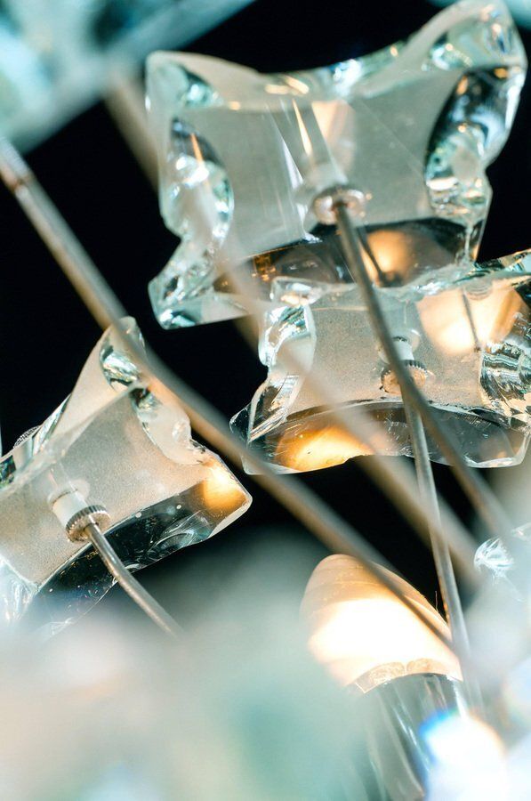 Sputnik Cut Glass Chandelier From Fontana Arte, 1960s photo 3903.0