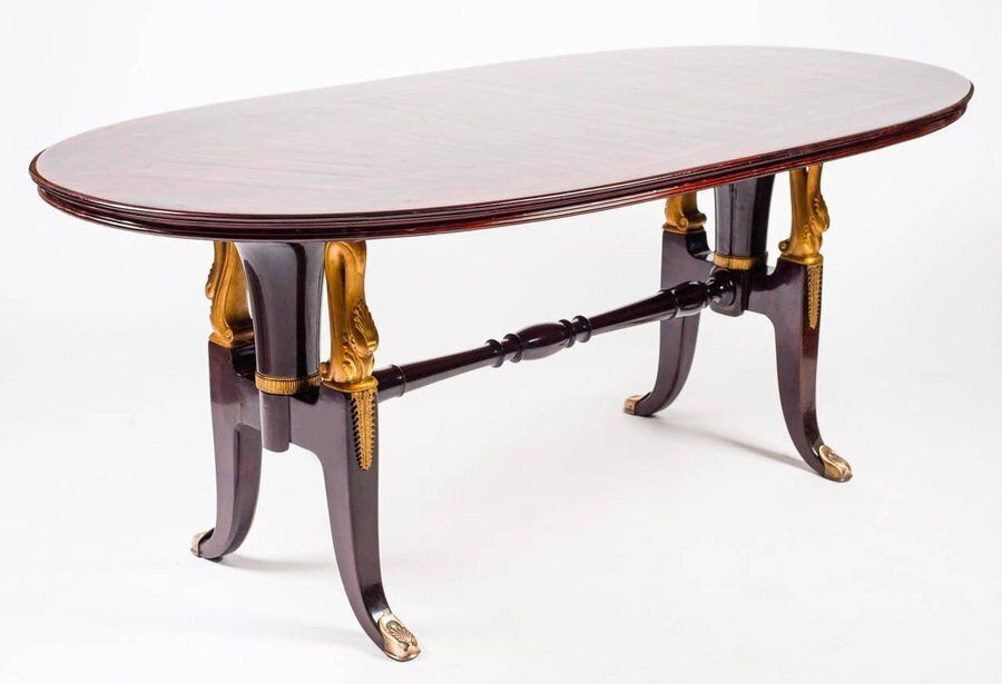 Italian Mahogany Table In The Style Of Paolo Buffa, 1950s photo furniture