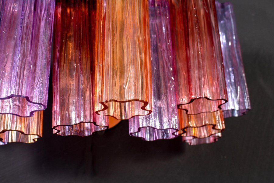 Mid Century Colored Murano Glass Sconces By Toni Zuccheri For Venini, Set Of 2 photo vintage