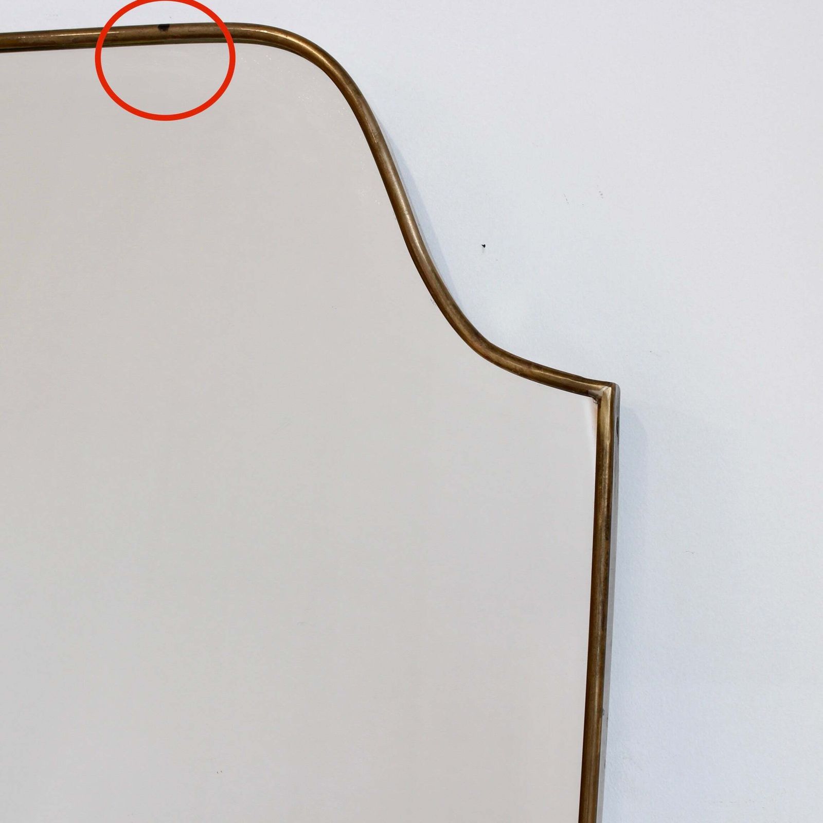 Vintage Italian Wall Mirror With Brass Frame (Circa 1960s) photo 2160.0