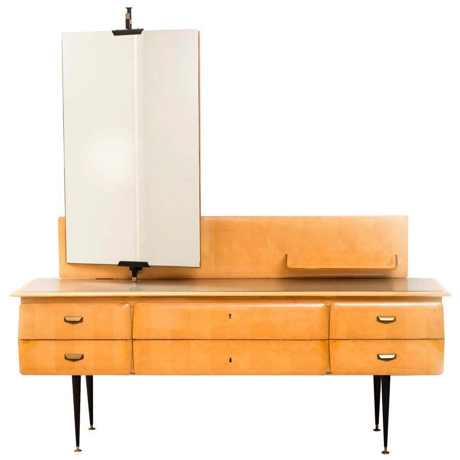 Italian Maple Wood Dressing Table, 1950s