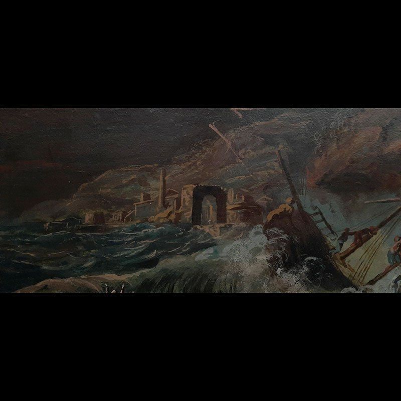 Claude Joseph Vernet, Storm, 1700s, Oil On Canvas photo vinterior
