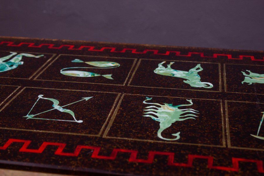 photo for sale Glass Zodiac Cocktail Or Coffee Table From Fontana Arte