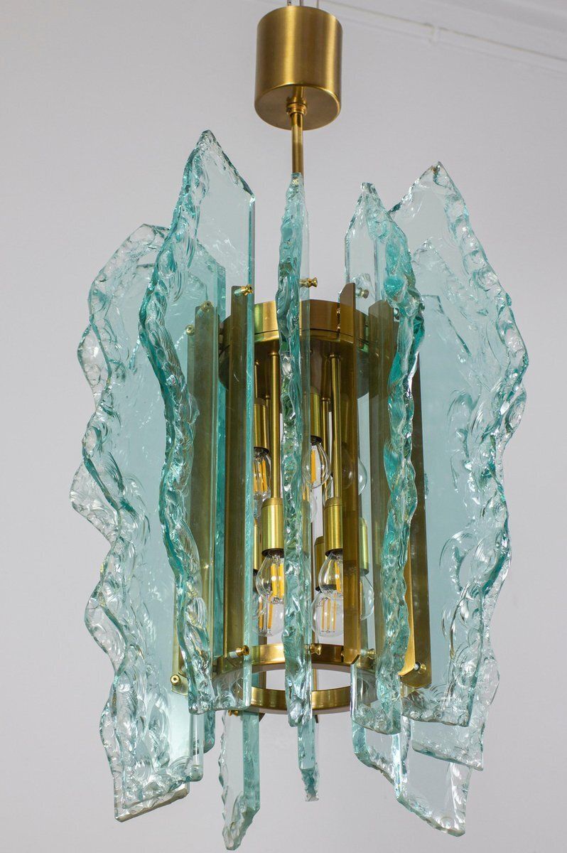 Cut Glass Chandelier From Fontana Arte, 1960s photo buy