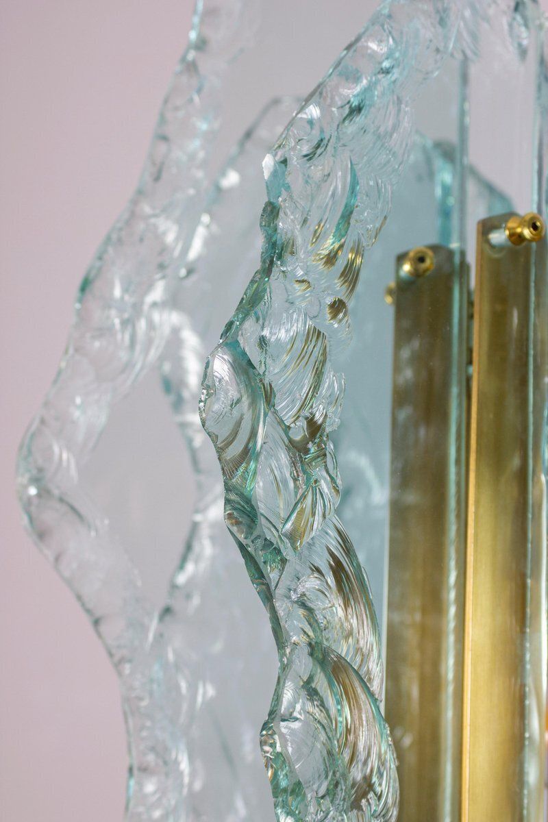 Lighting Cut Glass Chandelier From Fontana Arte, 1960s photo
