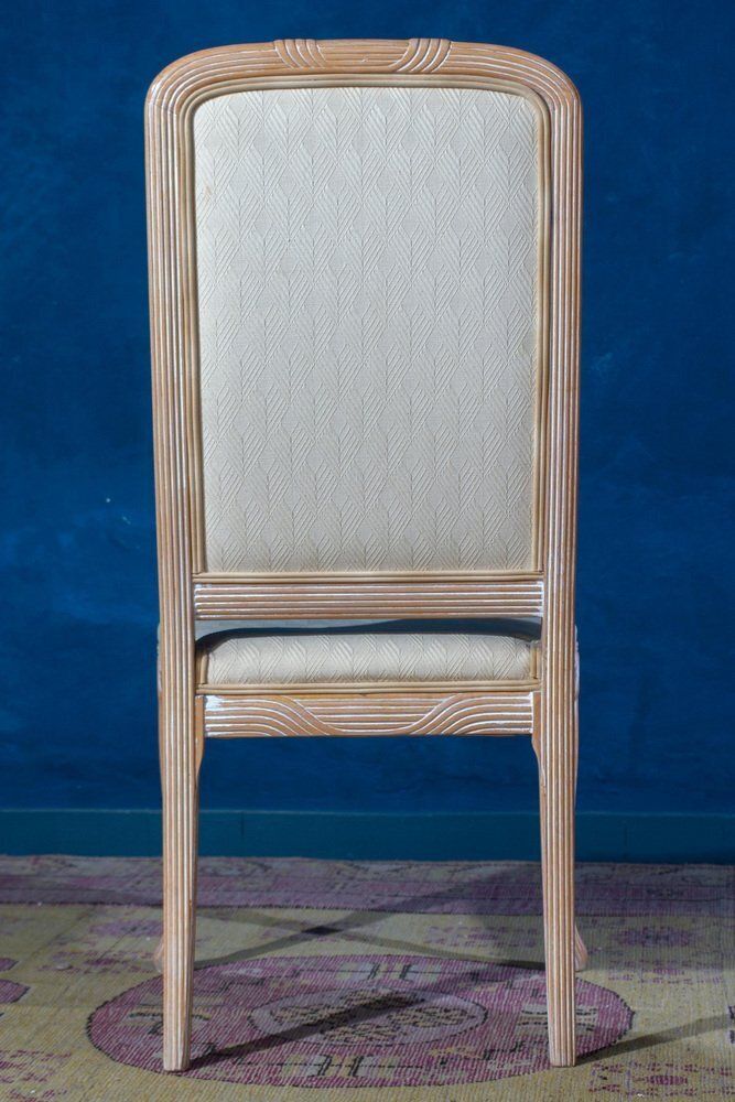 Italian White Decapé Wood Chairs, 1970s, Set Of 8 photo 8919.0