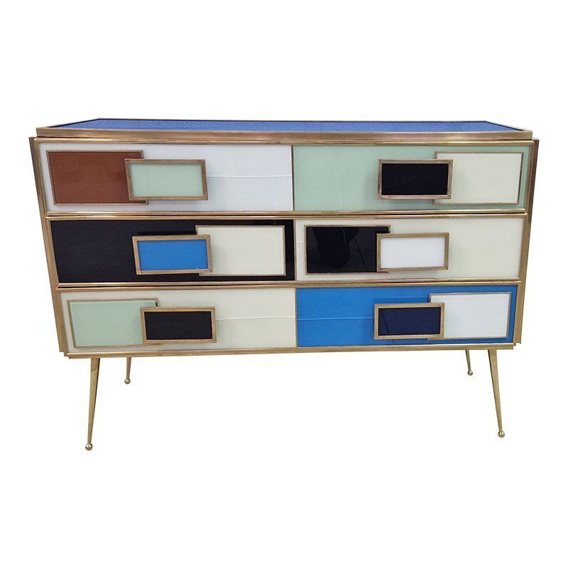 Multicoloured Three Drawer Dresser, 1990s