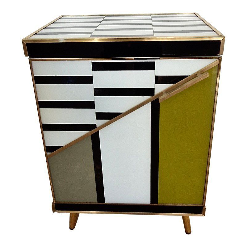 Glass Bedside Table, 1990s photo vinterior