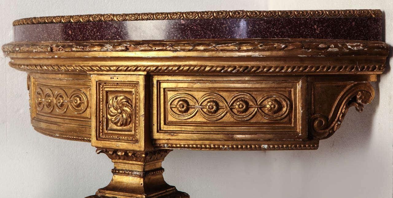 18th Century North Italian Encoignures With Porphyry Marble Top, Set Of 2 photo 17201.0