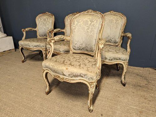 Louis XV Armchairs, Set Of 4 photo 1364.0