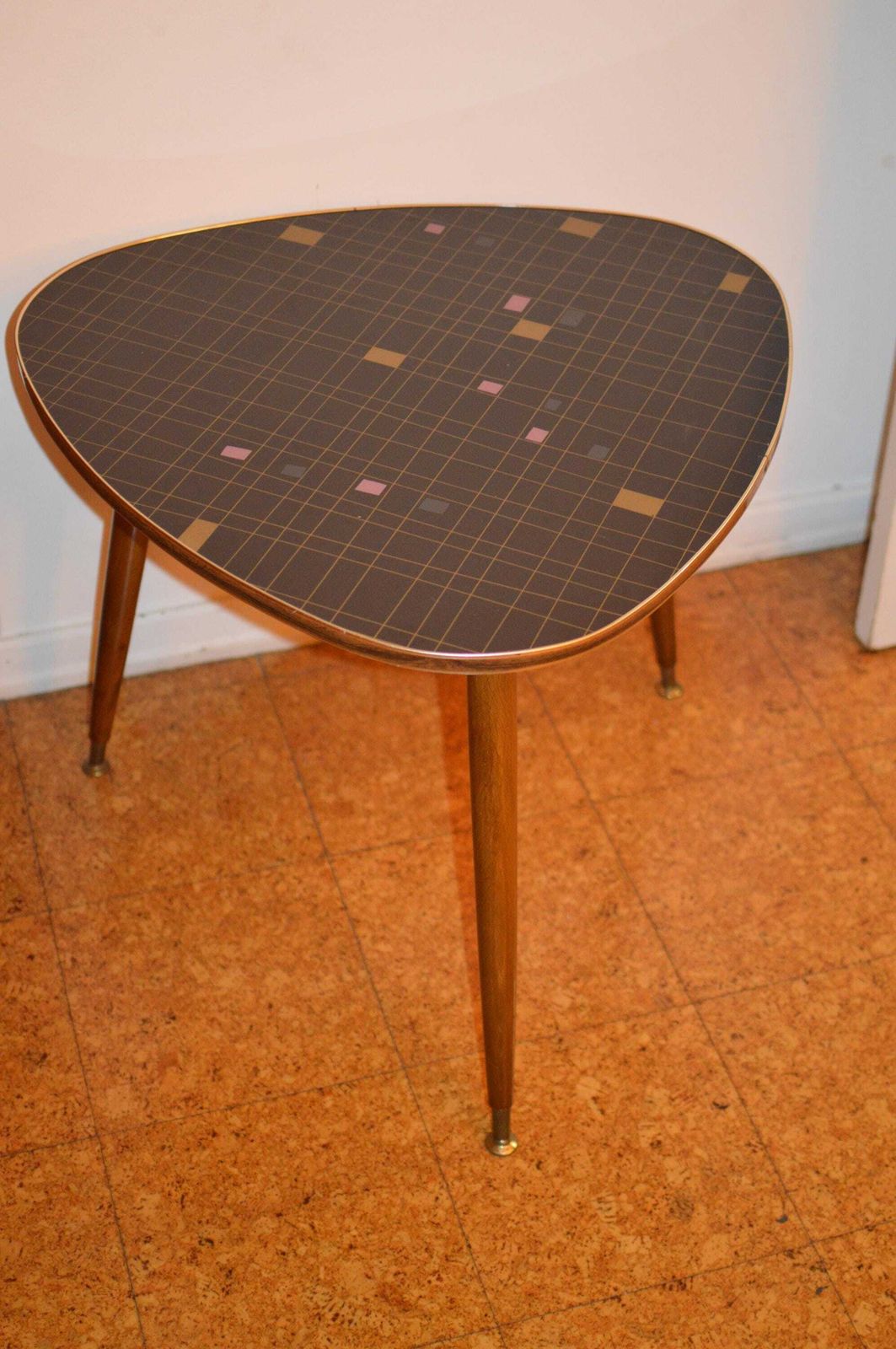 photo for sale Vintage 50s Mid Century Nordic Modernist Rockabilly  Glass  Desk Tripod Desk