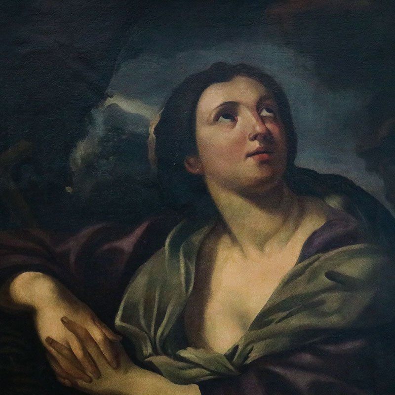 Circle Of Giovanni Andrea Sirani, Mary Magdalene, 1600s, Oil On Canvas photo for sale