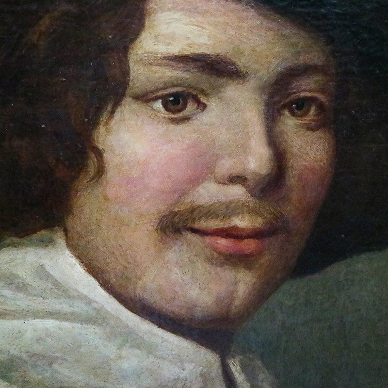 Flemish Artist After Frans Hals, Portrait Of A Young Man, 1700s, Oil On Canvas photo 4252.0