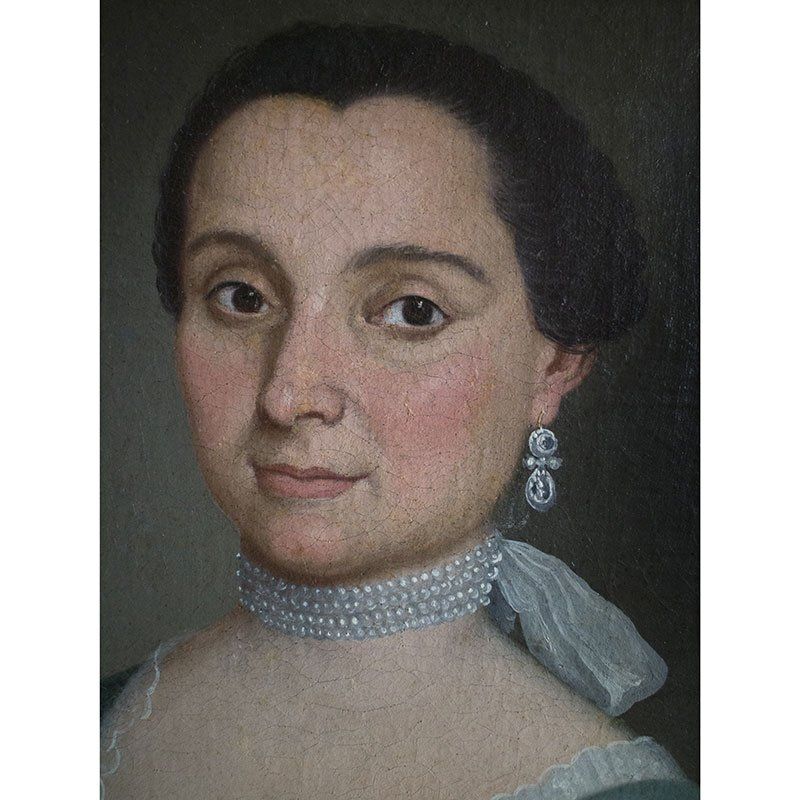 Pietro Longhi, Portrait Of A Young Gentlewoman With Snuffbox, 1700s, Oil On Canvas photo vinterior
