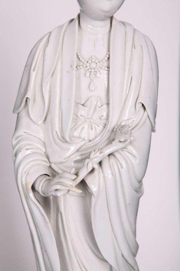 Blanc De Chine, Figure Of Guanyin, Qing Dinasty photo Home Decor