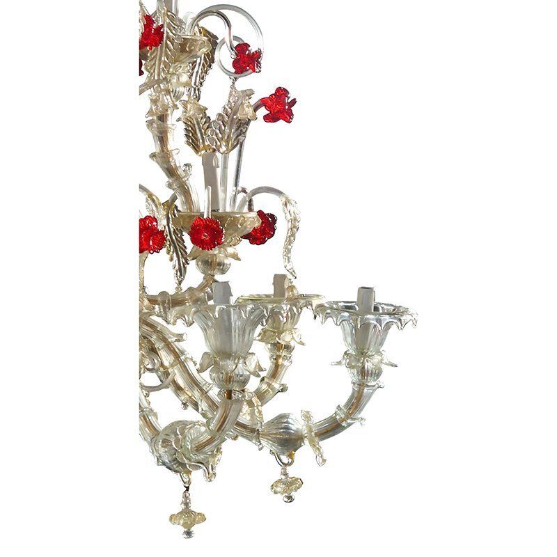 Rezzonico Chandelier In Murano Glass, 1950s photo Lighting