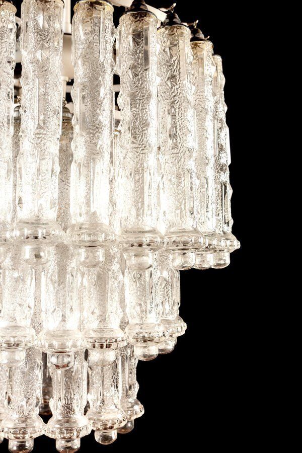 photo buy Murano Art Glass Chandelier By Aureliano Toso, 1950