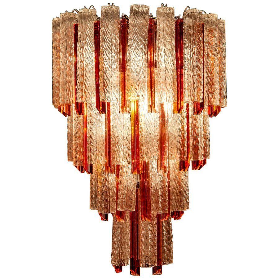 Mid Century Murano Glass Tronchi 4 Tier Chandelier, 1960 photo furniture