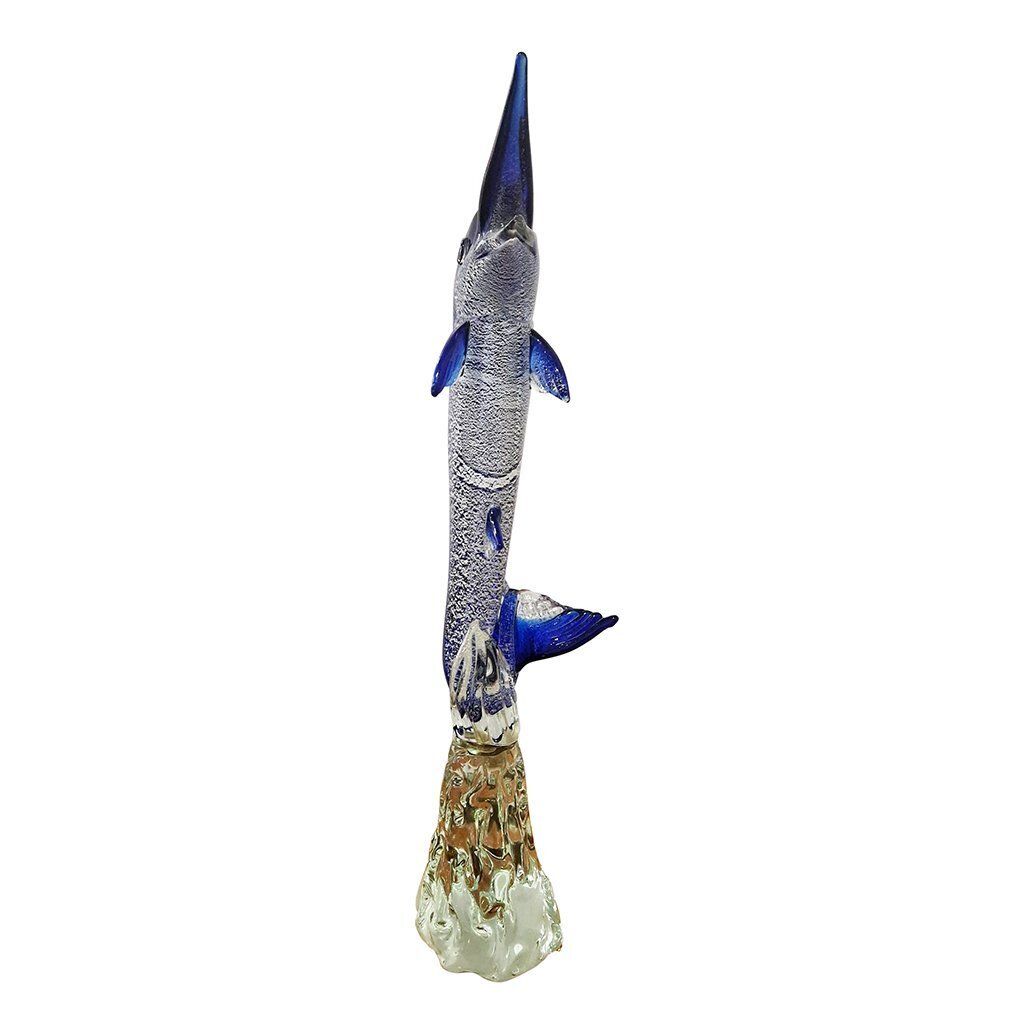 Murano Glass Sculpture Of Swordfish On Base By Alessandro Barbaro, 1980s photo Home Decor
