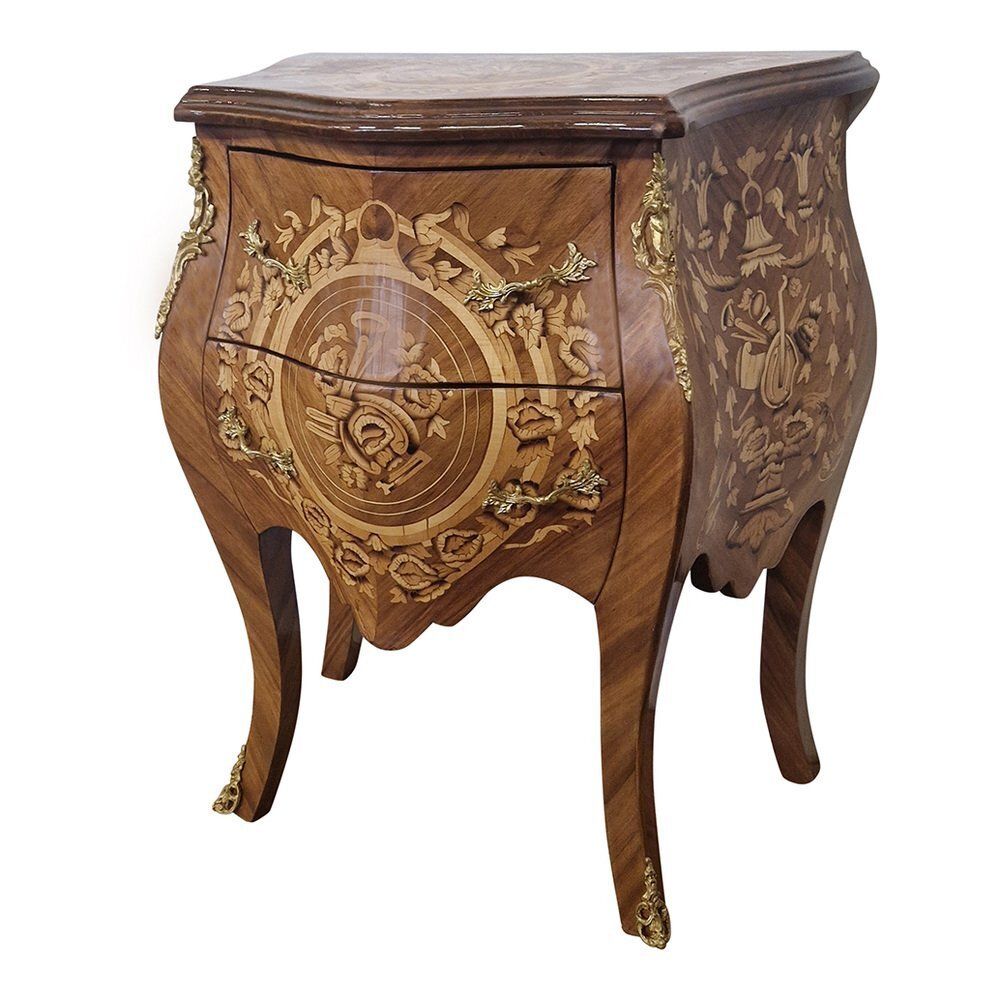 Louis XV Style Bedside Table With Two Drawers, France, 1890s photo Furniture