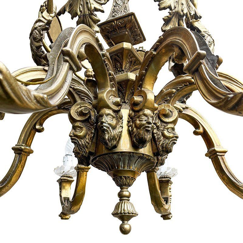 First Half Of The 20th Century Golden Bronze Chandelier photo buy