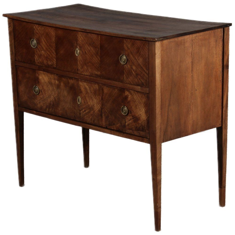 Small Antique Walnut Chest Of Drawers, 1800 photo for sale