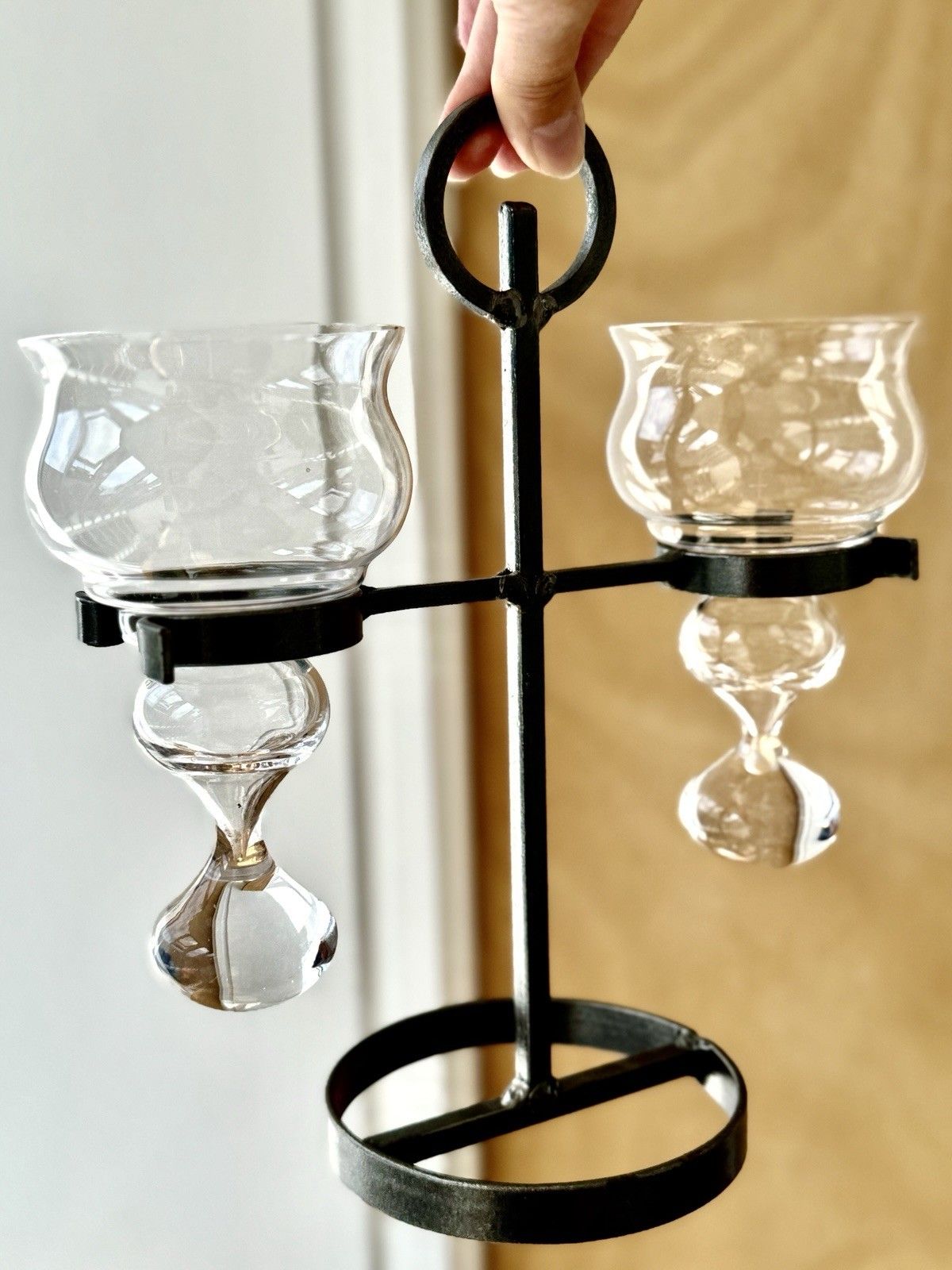 A Pair Of Vintage Scandinavian Candelabras Bolin Smide Sweden Bertil Vallien photo buy