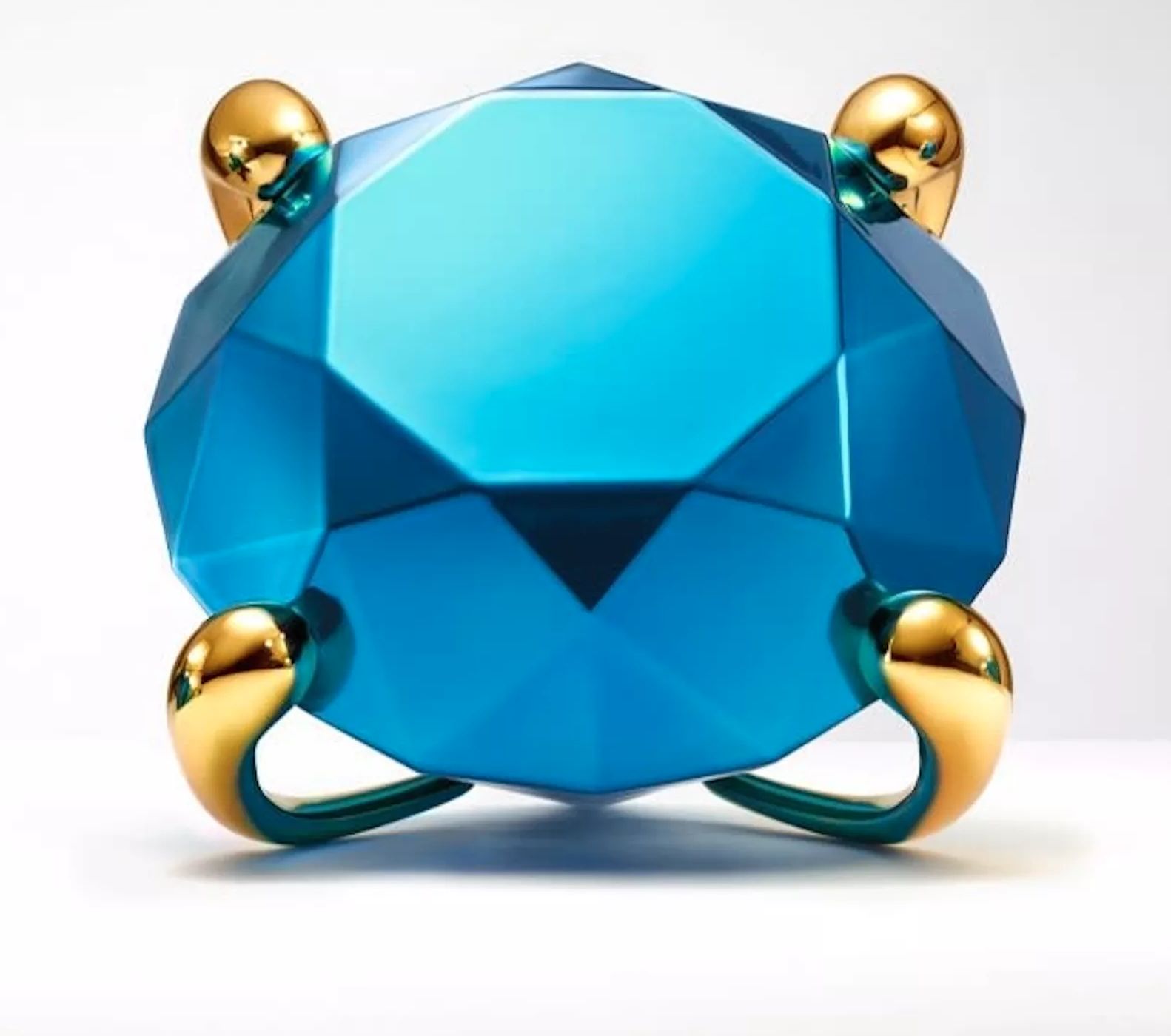 Jeff Koons The Pair Of Diamond Sculptures   Red And Blue photo furniture