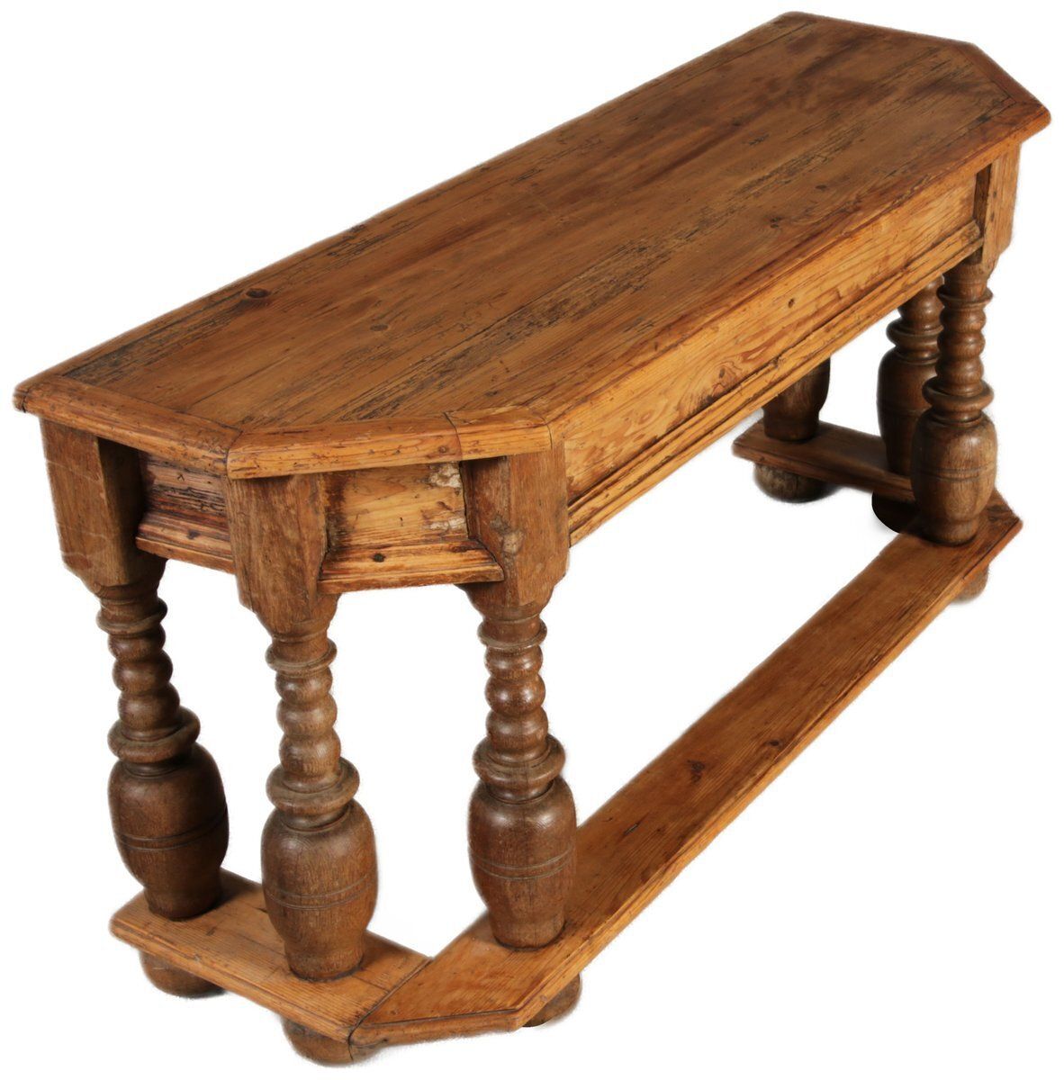 Antique Softwood Side Table And Flower Stand
16th 17th Century, 1600